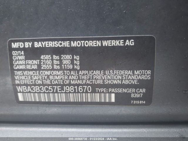 WBA3B3C57EJ981670 BMW 328i Xdrive