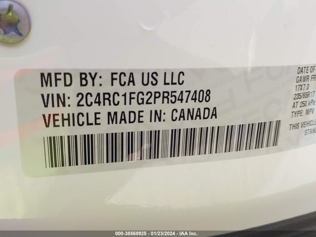 Chrysler Pacifica Touring 2023 2C4RC1FG2PR547408 Image 9
