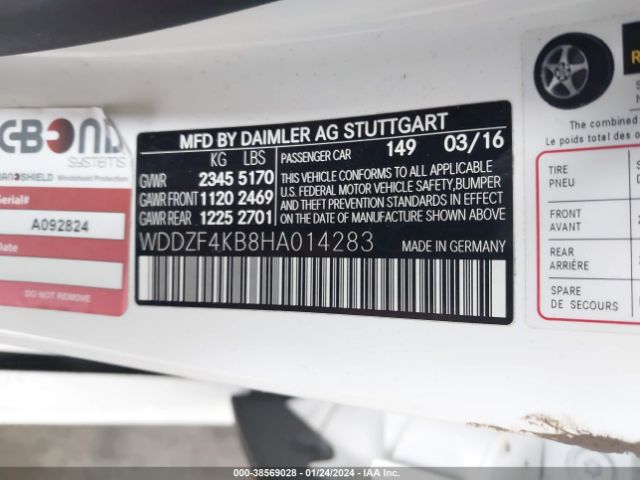 WDDZF4KB8HA014283 Mercedes-Benz E 300 4matic