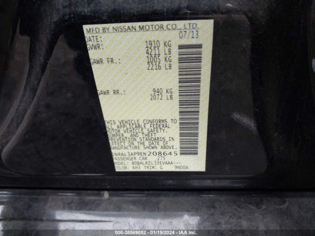 1N4AL3AP9EN208645 Nissan Altima 2.5 S