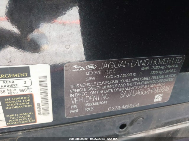 2017 JAGUAR XE SAJAD4BG2HA969848 Photo 8