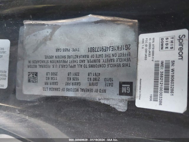 Chevrolet CAMARO 2SS 2014 2G1FK1EJ4E9177801 Image 9