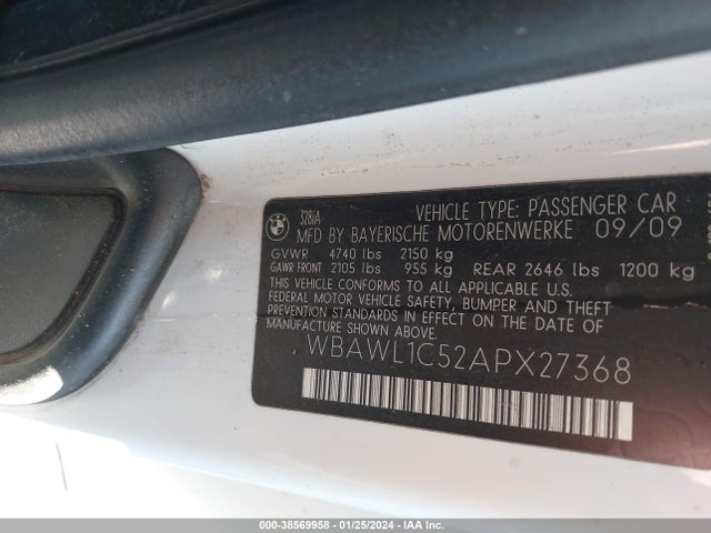 2010 BMW 328I VIN: WBAWL1C52APX27368