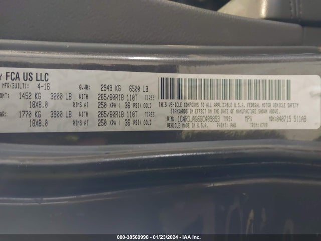 Dodge Durango Sxt 2016 1C4RDJAG6GC409853 Image 9