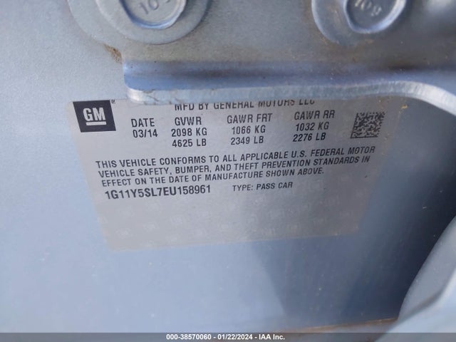 Chevrolet Impala 1ls 2014 1G11Y5SL7EU158961 Image 9