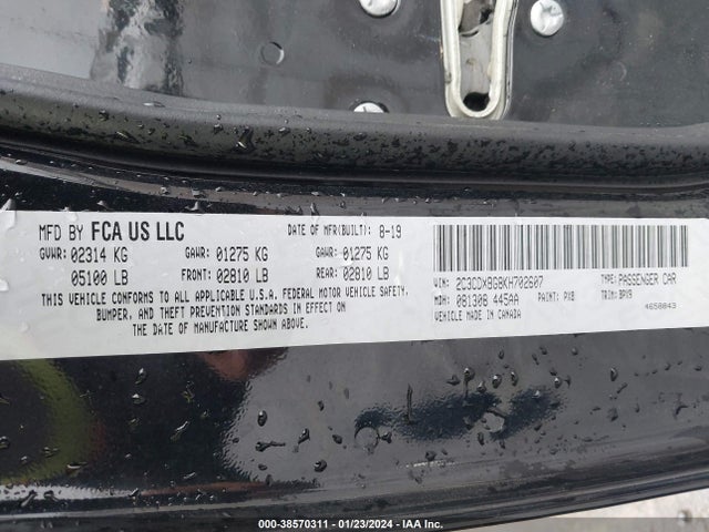 Dodge Charger Sxt Rwd 2019 2C3CDXBG8KH702607 Image 9