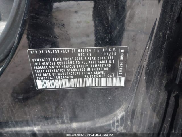 3VWD17AJ1EM263470 Volkswagen Jetta 1.8t Se