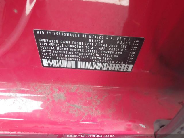 3VW4T7AU0FM083841 Volkswagen Golf Gti 2.0t S 4-door