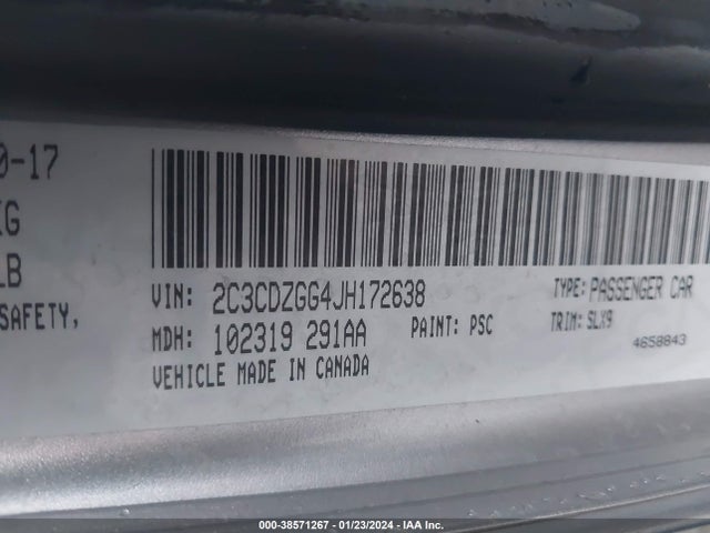 Dodge Challenger Gt Awd 2018 2C3CDZGG4JH172638 Image 9