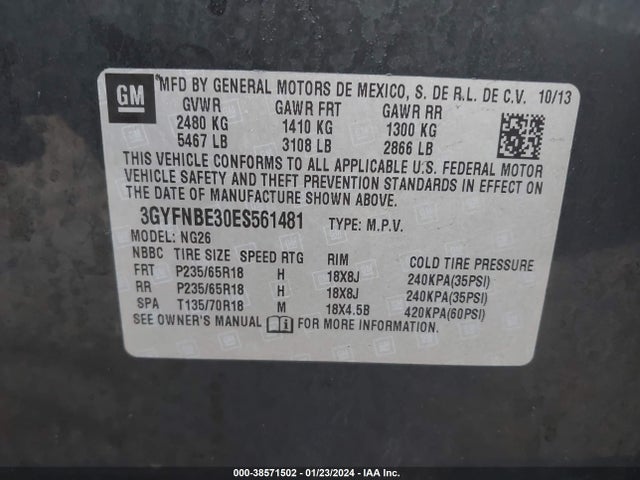Cadillac Srx Luxury Collection 2014 3GYFNBE30ES561481 Image 9