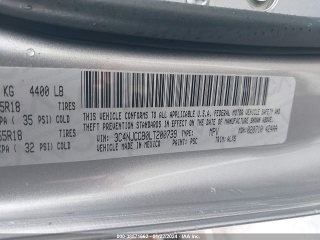 Jeep Compass Limited Fwd 2020 3C4NJCCB0LT200739 Image 9
