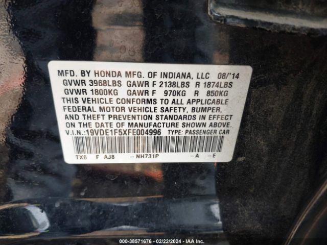 19VDE1F5XFE004996 Acura Ilx 2.0l