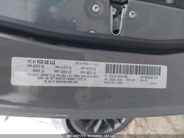 2C3CDXGJXKH615652 Dodge Charger Scat Pack Rwd