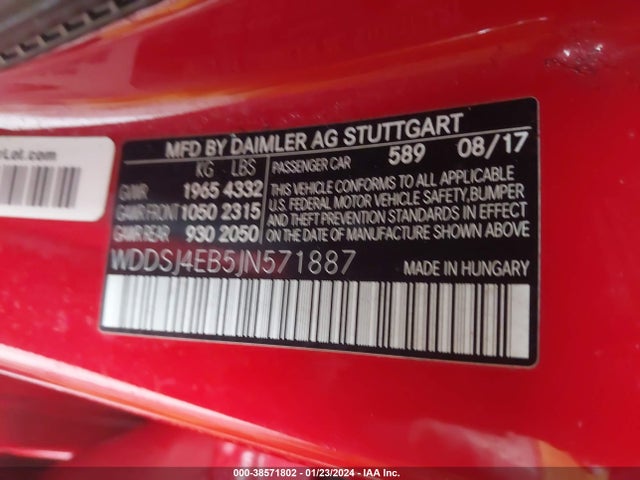 Mercedes-Benz CLA 250 2018 WDDSJ4EB5JN571887 Image 9