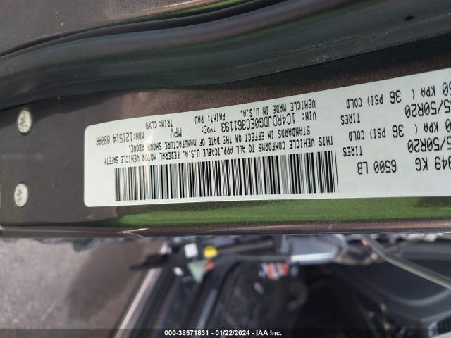 Dodge DURANGO LIMITED 2014 1C4RDJDG0EC361193 Image 9