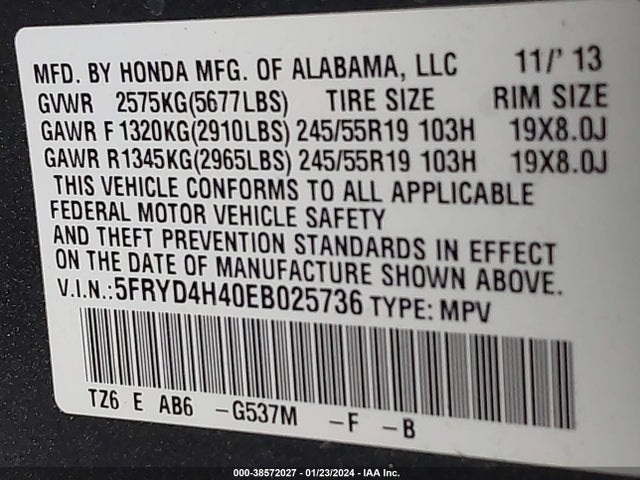 Acura Mdx Technology Package 2014 5FRYD4H40EB025736 Image 9