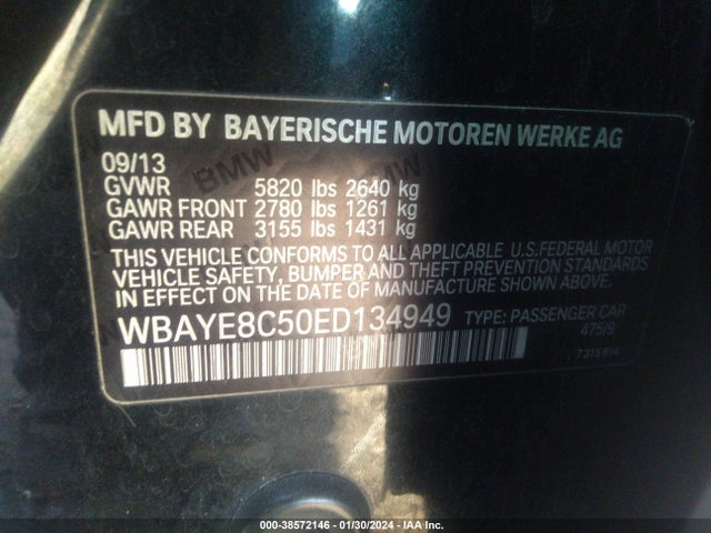 BMW ALPINA B7 2014 WBAYE8C50ED134949 Image 9