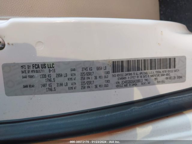 2C4RDGBG5GR398613 Dodge Grand Caravan Se