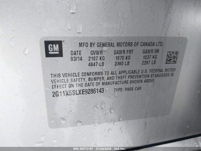 Chevrolet Impala 1fl 2014 2G11X5SLXE9286143 Image 9