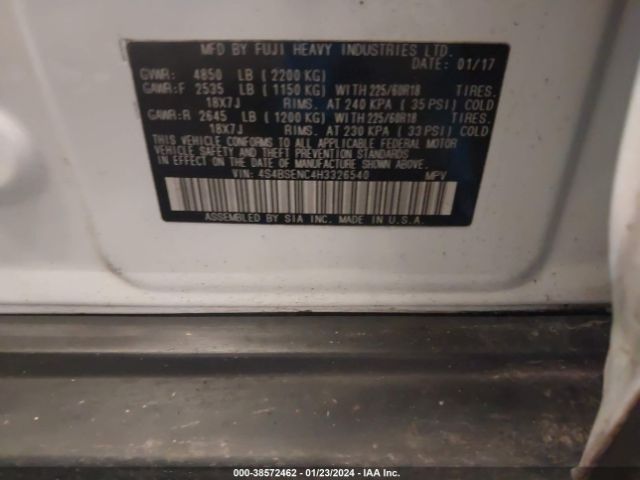 4S4BSENC4H3326540 Subaru Outback 3.6r Limited
