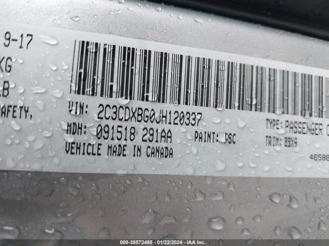 Dodge Charger Sxt Rwd 2018 2C3CDXBG0JH120337 Image 9