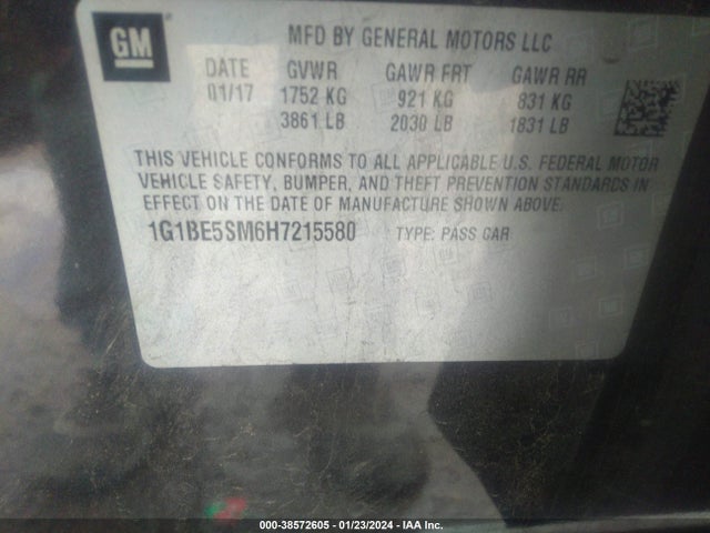 Chevrolet Cruze Lt Auto 2017 1G1BE5SM6H7215580 Image 9