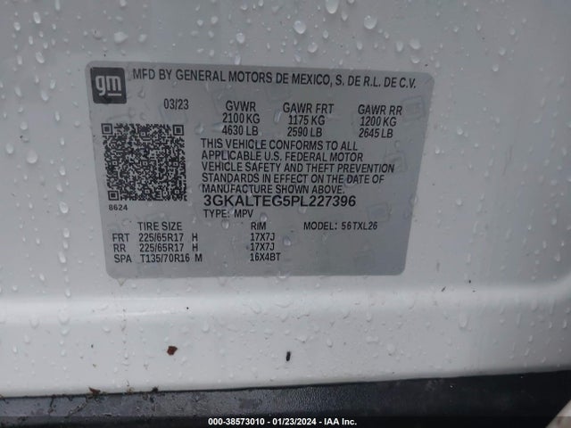 Продаж на аукціоні авто 2023 Gmc Terrain Awd Sle, vin: 3GKALTEG5PL227396, номер лоту: 38573010