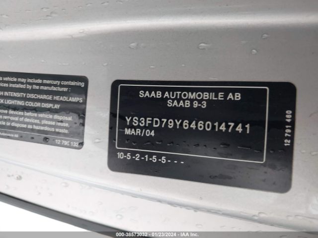 2004 SAAB 9-3 YS3FD79Y646014741 Photo 8