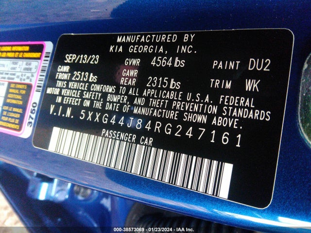KIA K5 Gt 2024 5XXG44J84RG247161 Image 9