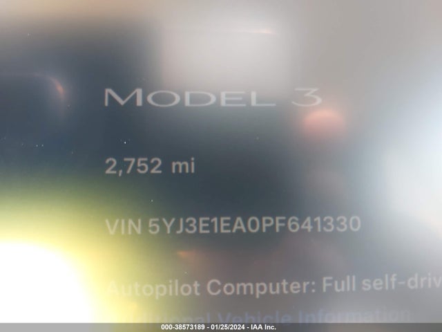 5YJ3E1EA0PF641330 Tesla Model 3 Rear-wheel Drive