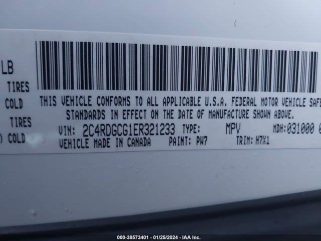 Dodge Grand Caravan Sxt 2014 2C4RDGCG1ER321233 Image 9