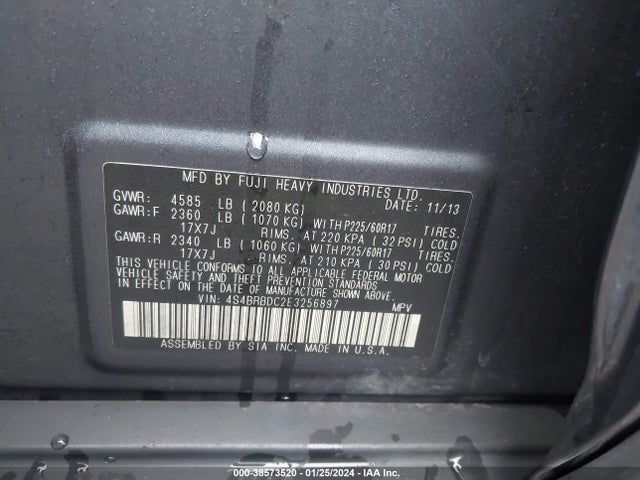 Subaru Outback 2.5i Premium 2014 4S4BRBDC2E3256897 Image 9