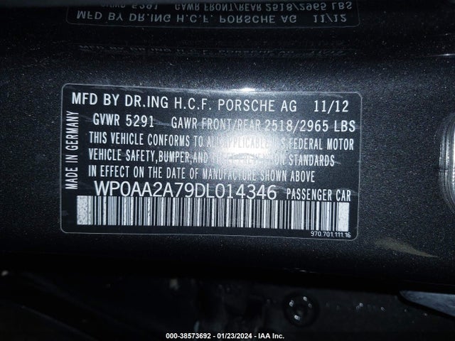 2013 PORSCHE PANAMERA WP0AA2A79DL014346 Photo 8