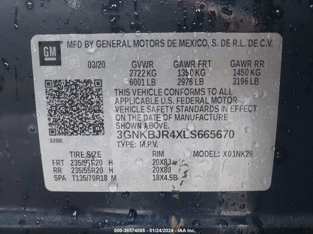 Chevrolet Blazer Awd 3lt 2020 3GNKBJR4XLS665670 Image 9