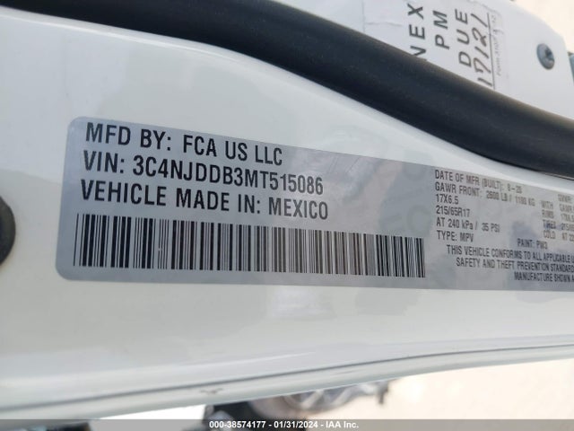 3C4NJDDB3MT515086 Jeep Compass Trailhawk 4x4