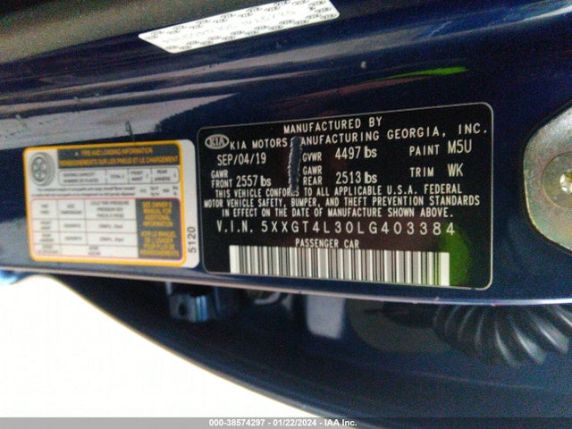 KIA Optima Lx 2020 5XXGT4L30LG403384 Image 9