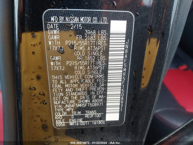 Nissan JUKE S 2015 JN8AF5MR5FT508971 Image 9