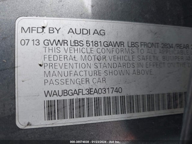 WAUBGAFL3EA031740 Audi S4 3.0t Premium Plus