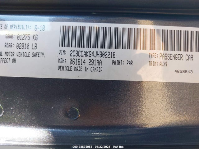 2C3CCAKG4JH302218 Chrysler 300 Limited Awd