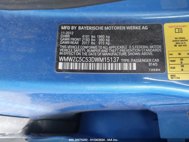 2013 MINI COUNTRYMAN WMWZC5C53DWM15137 Photo 8