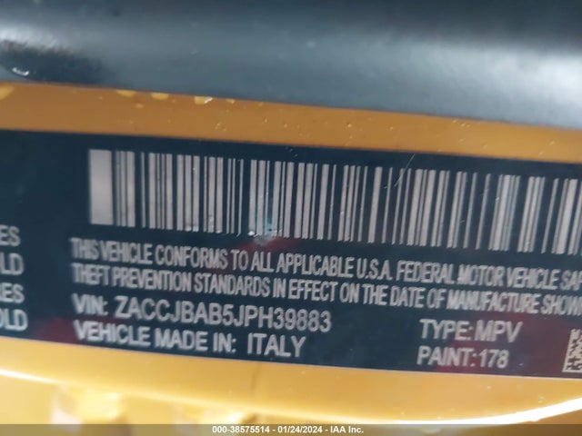 ZACCJBAB5JPH39883 Jeep Renegade Sport 4x4