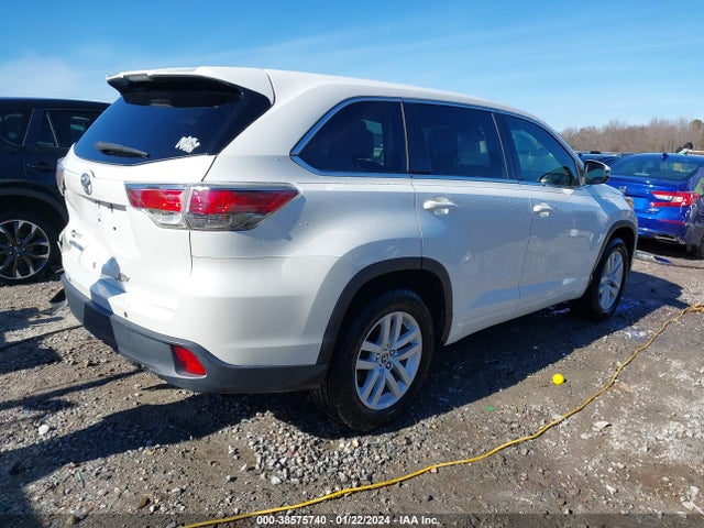 2016 TOYOTA HIGHLANDER LE VIN: 5TDZARFH5GS018295