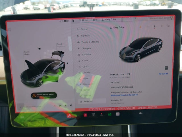 Tesla Model 3 Long Range/mid Range 2018 5YJ3E1EA5JF059585 Image 7