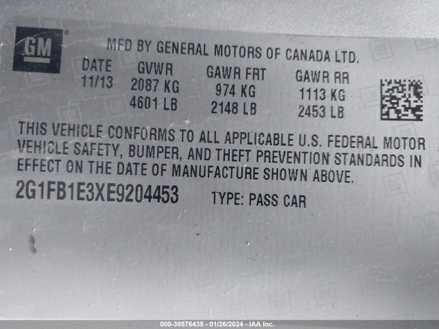 Chevrolet Camaro 1lt 2014 2G1FB1E3XE9204453 Image 9