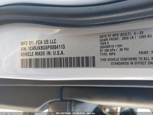 1C4RJKBG6P8884113 Jeep Grand Cherokee L Limited 4x4