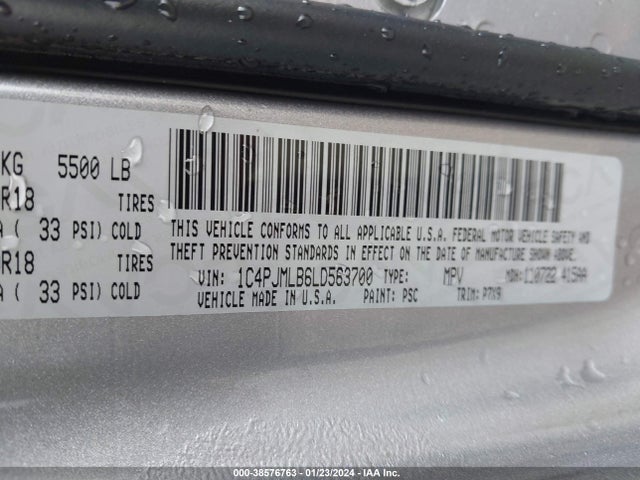 1C4PJMLB6LD563700 Jeep Cherokee Altitude 4x4