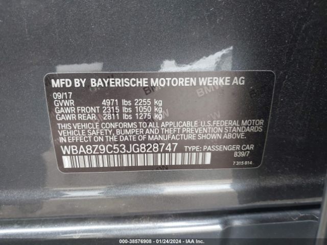 WBA8Z9C53JG828747 BMW 330i Gran Turismo Xdrive