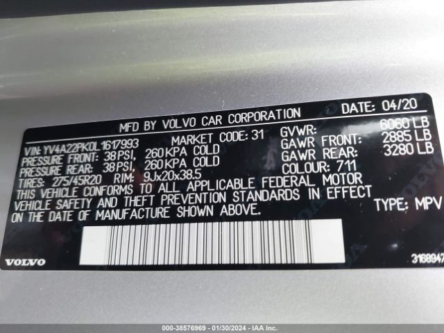 YV4A22PK0L1617993 Volvo Xc90 T6 Momentum 7 Passenger