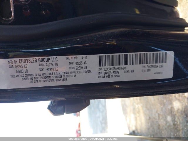 2010 CHRYSLER 300 TOURING VIN: 2C3CA4CD6AH224780