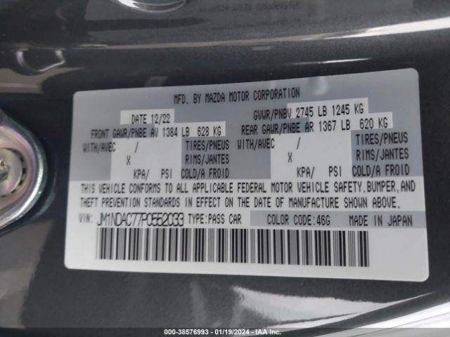 2023 MAZDA MX-5 MIATA JM1NDAC77P0552033 Photo 8
